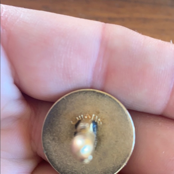 VTG SWANK round gold tone bowler cuff links - Picture 6 of 6